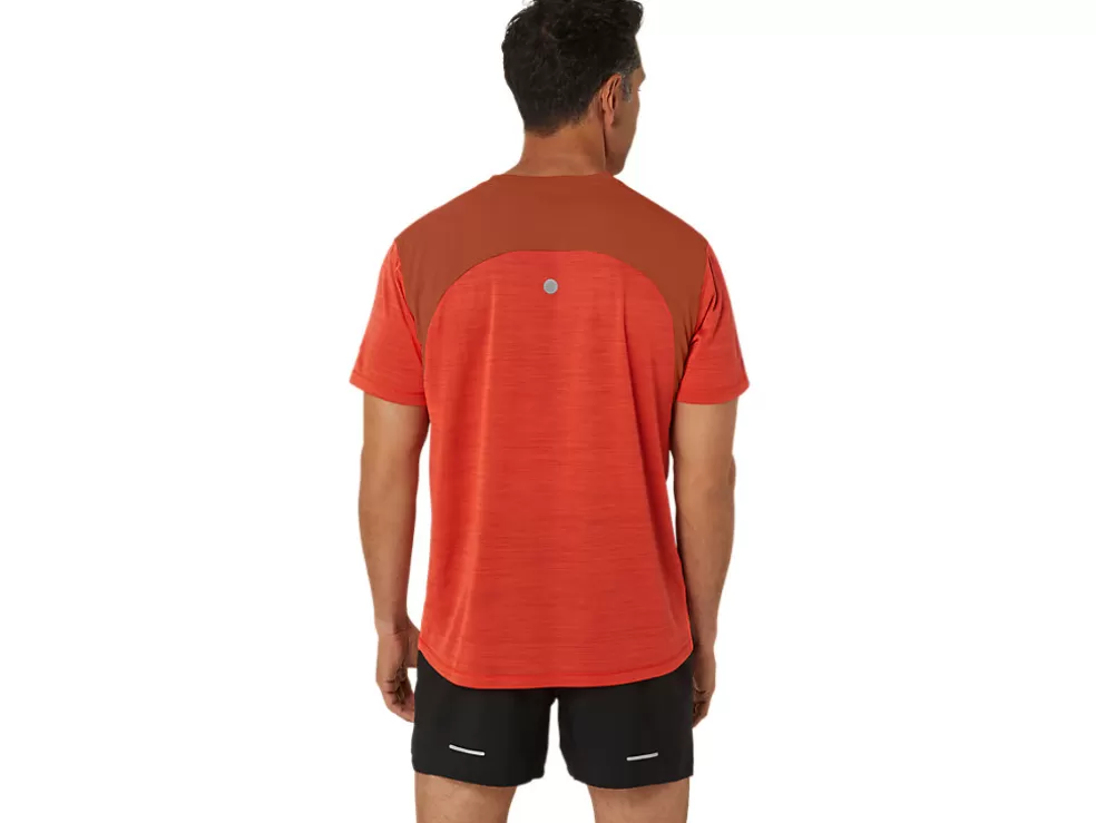 Hot ASICS ROAD SHORT SLEEVE TOP True Red/Spice Latte