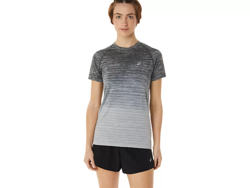 Shop ASICS SEAMLESS SHORT SLEEVE TOP Carrier Grey/Glacier Grey