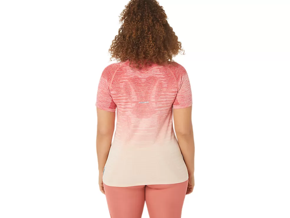 Outlet ASICS SEAMLESS SHORT SLEEVE TOP Pale Apricot/Light Garnet