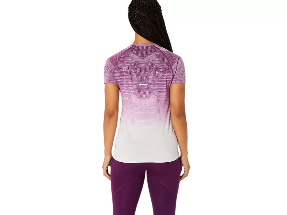 Clearance ASICS SEAMLESS SHORT SLEEVE TOP Lilac Hint/Deep Mauve