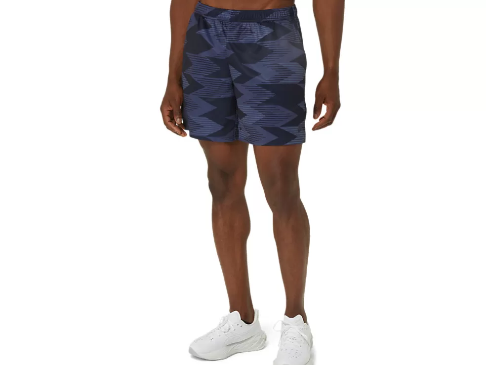 Shop ASICS SEASONAL ALL OVER PRINT 7IN SHORTS Midnight