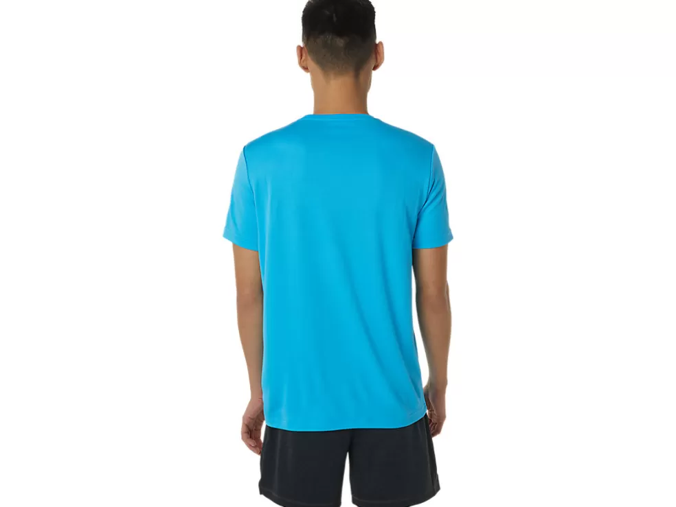 New ASICS SHOE GRAPHIC SHORT SLEEVE TEE Digital Aqua