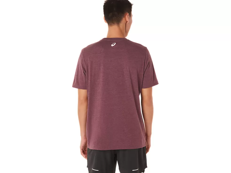 Fashion ASICS SHORT SLEEVE RUN CLUB TEE Deep Mars Heather