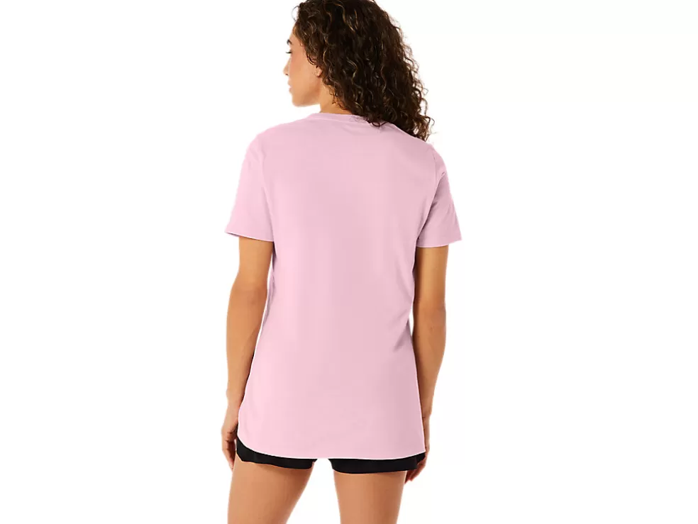 Cheap ASICS SHORT SLEEVE EST 1977 V-NECK TEE Pink Salt