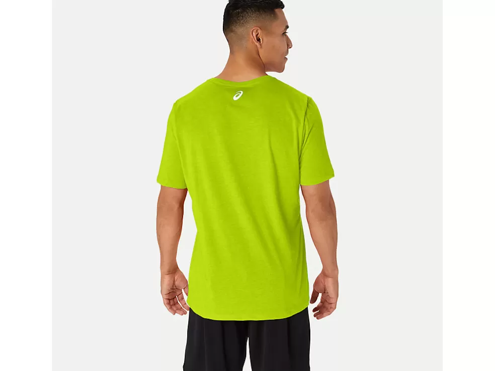 Hot ASICS SHORT SLEEVE PROPERTY OF SPORTS TEE Lime Zest