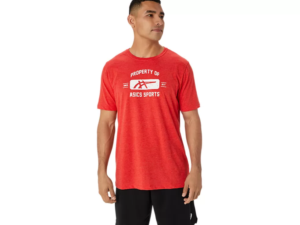 Hot ASICS SHORT SLEEVE PROPERTY OF SPORTS TEE Classic Red Heather