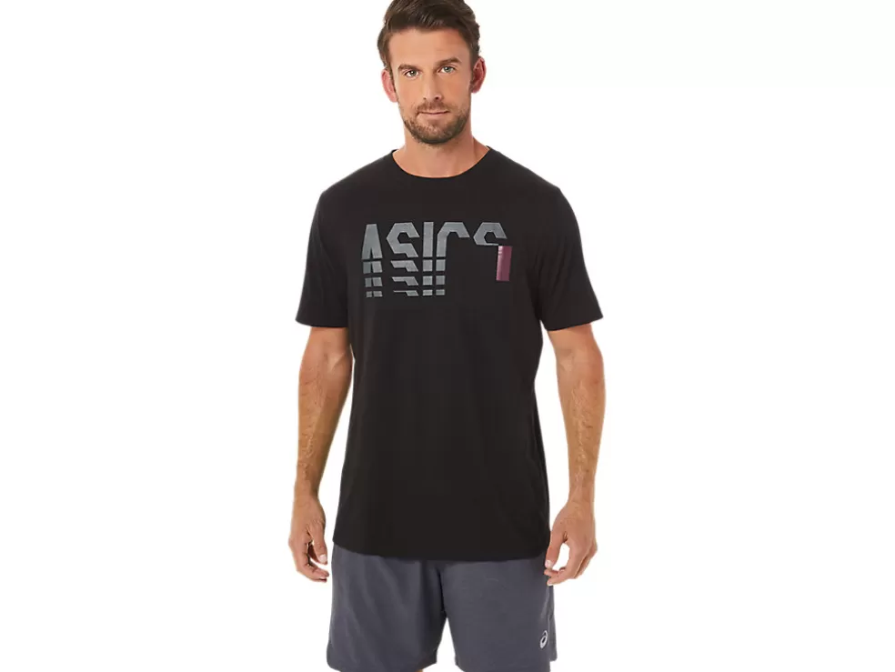 Flash Sale ASICS SHORT SLEEVE STRIPED POCKET TEE Performance Black