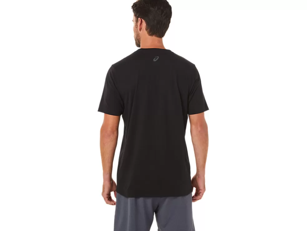 Flash Sale ASICS SHORT SLEEVE STRIPED POCKET TEE Performance Black