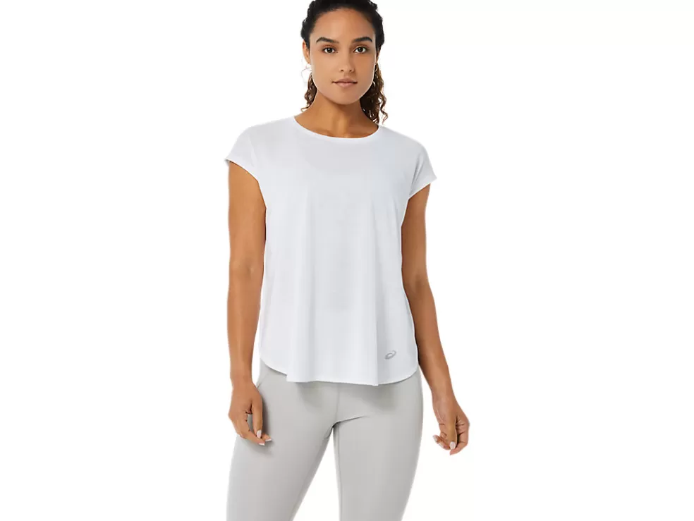 Hot ASICS SLIT SHORT SLEEVE TOP Brilliant White