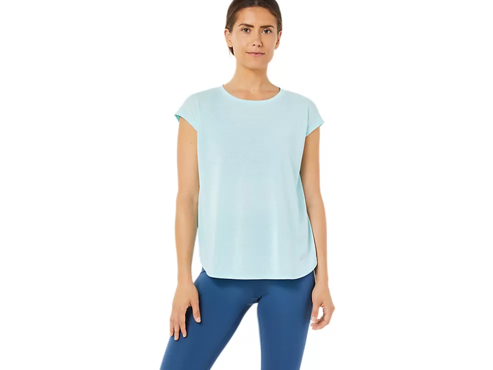 Sale ASICS SLIT SHORT SLEEVE TOP Clear Blue