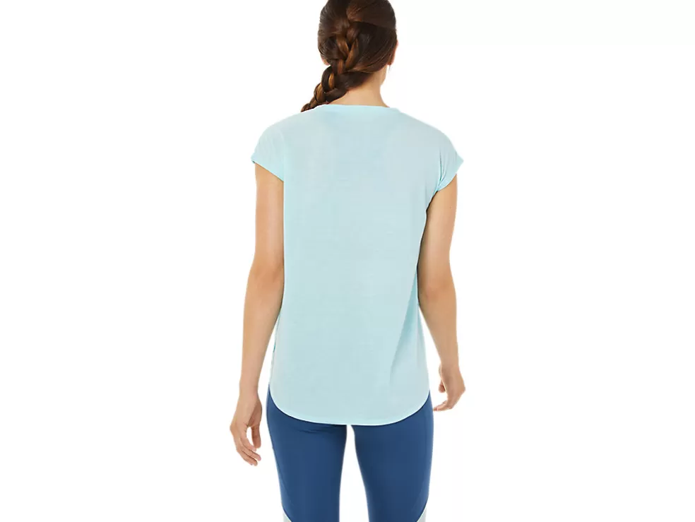 Sale ASICS SLIT SHORT SLEEVE TOP Clear Blue