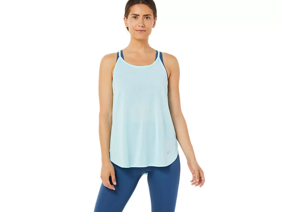 Hot ASICS SLIT SLEEVELESS TOP Clear Blue