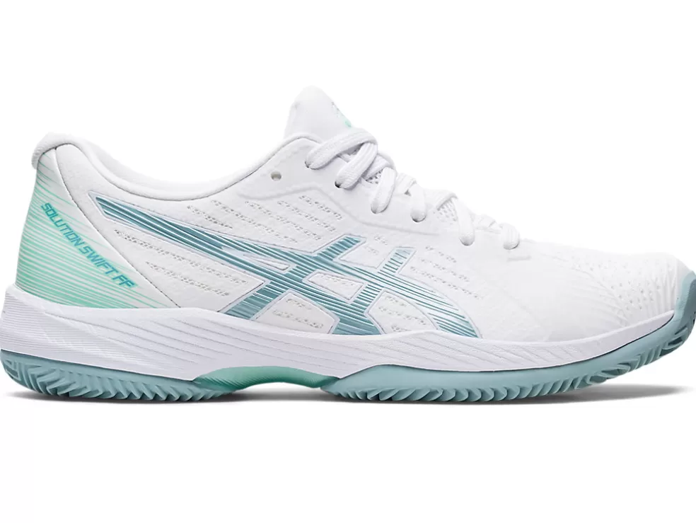 Hot ASICS SOLUTION SWIFT FF CLAY White/Smoke Blue