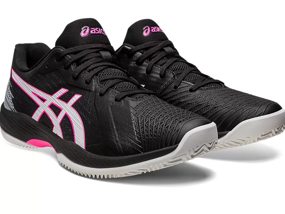 Cheap ASICS SOLUTION SWIFT FF CLAY Black/Hot Pink