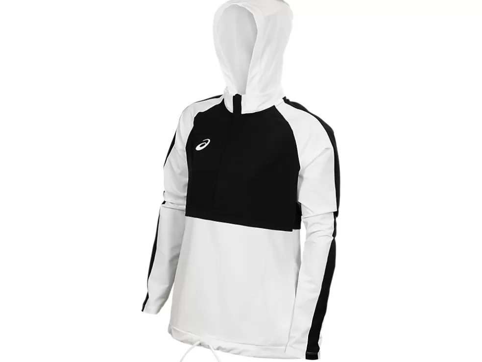 Cheap ASICS STRETCH WOVEN TRACK TOP Team White/Team Black