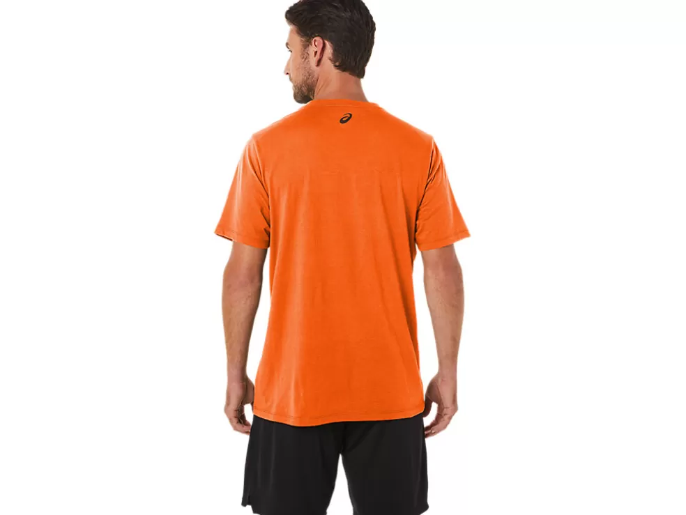 Fashion ASICS SUNRISE RUNNER GRAPHIC TEE Marigold Orange Heather