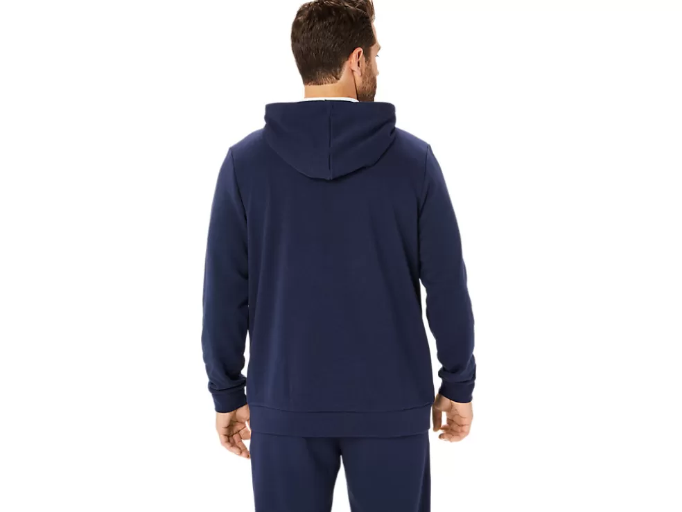 Discount ASICS SWEAT FULL ZIP HOODIE Midnight