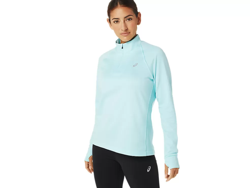 Best ASICS THERMOPOLIS 1/4 ZIP Clear Blue Heather