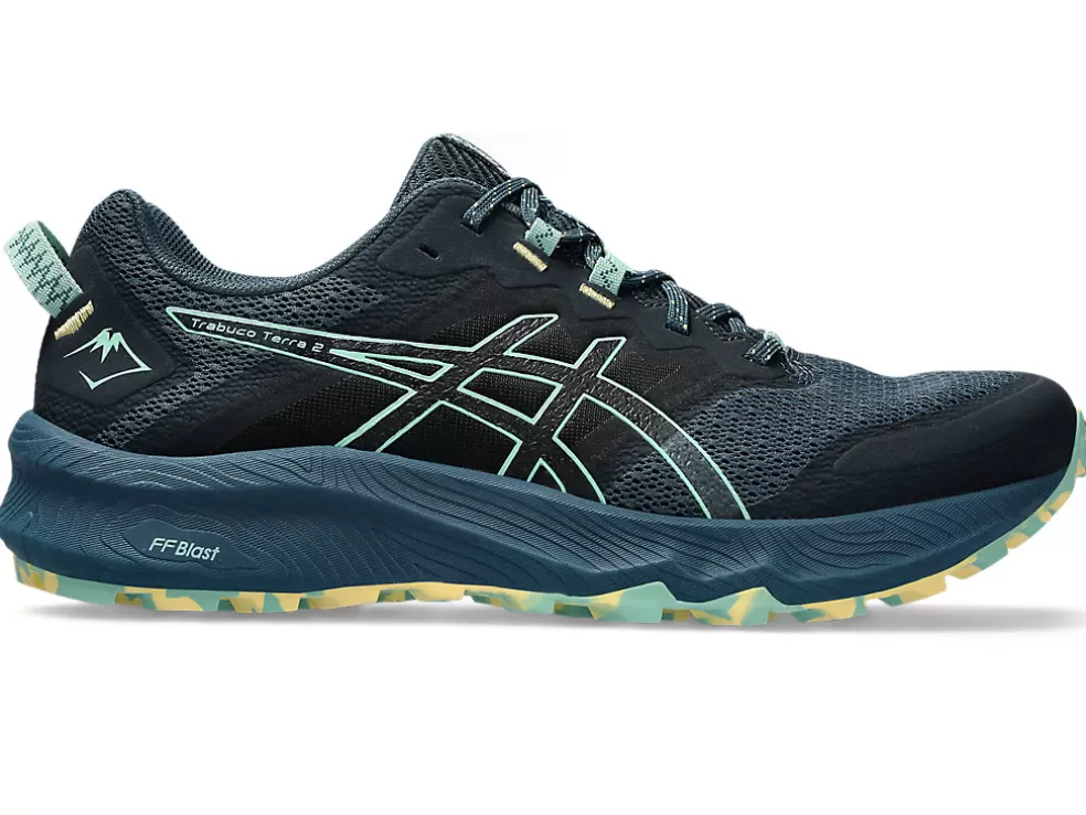 New ASICS Trabuco Terra 2 Magnetic Blue/Dark Mint