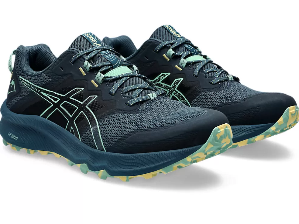 New ASICS Trabuco Terra 2 Magnetic Blue/Dark Mint