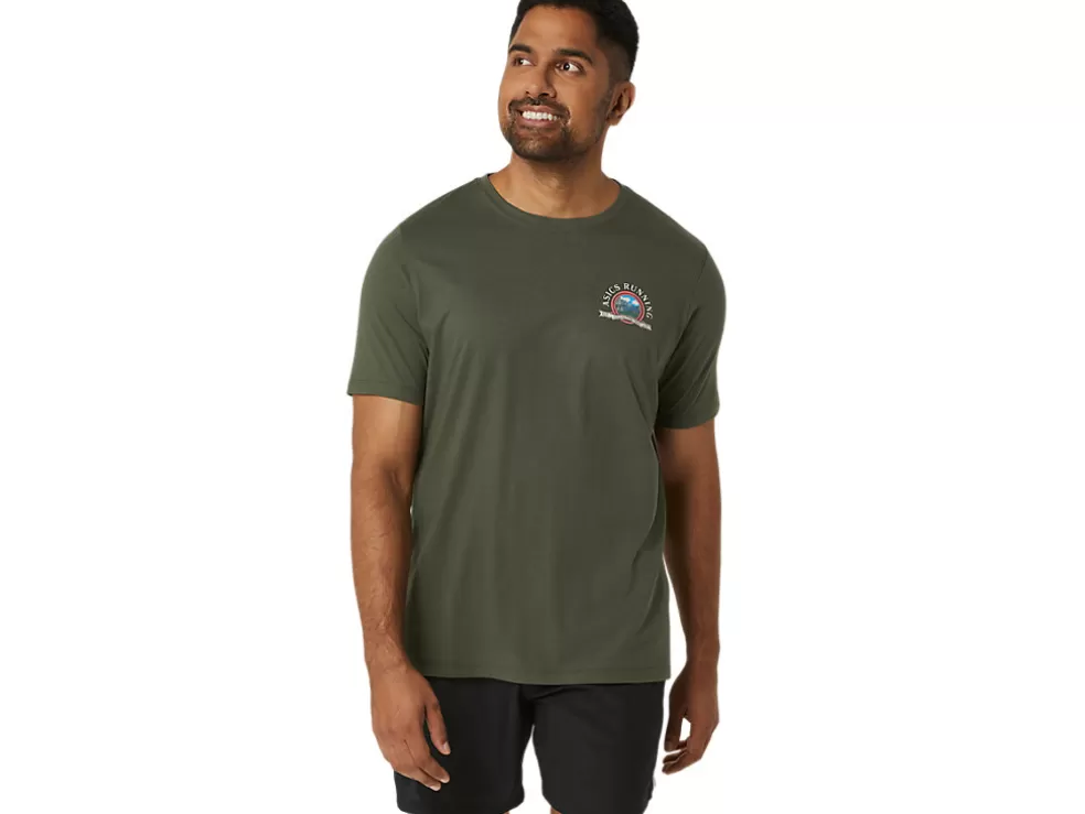 New ASICS UNISEX GO OUTSIDE CREW Olive Canvas