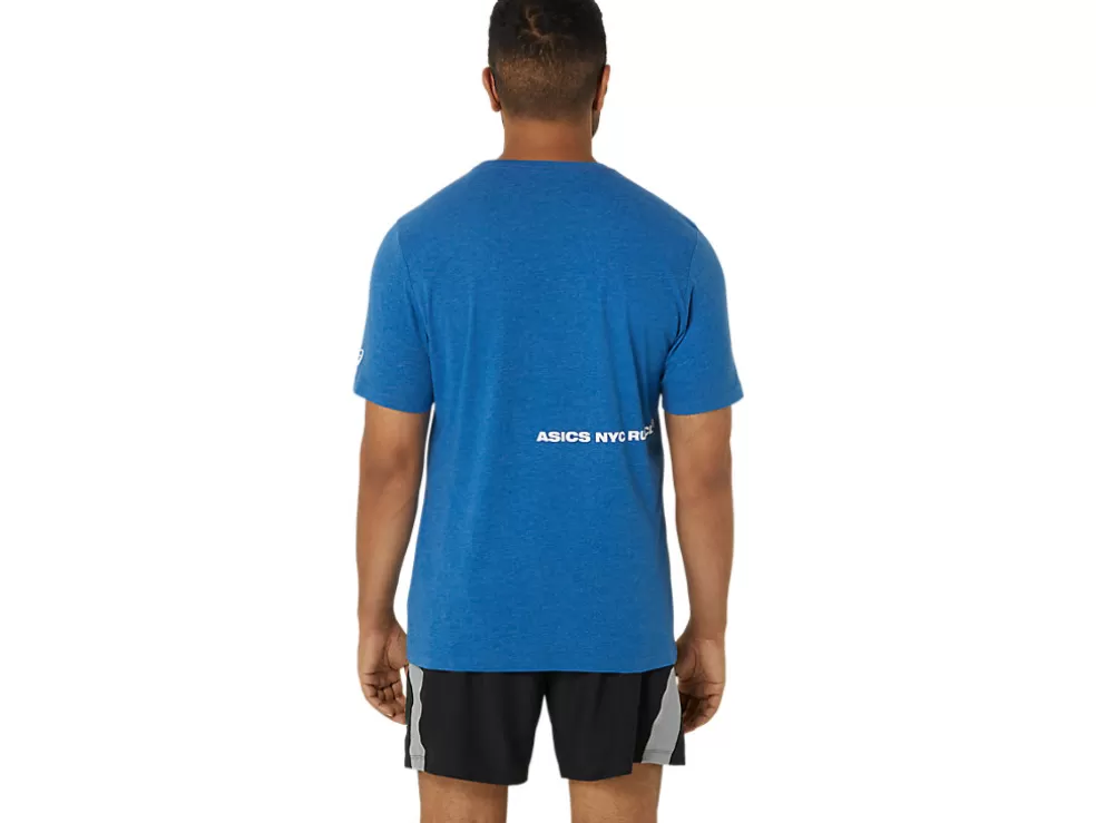 New ASICS UNISEX NYC RUN CLUB 2.0 CREW Lake Drive Heather