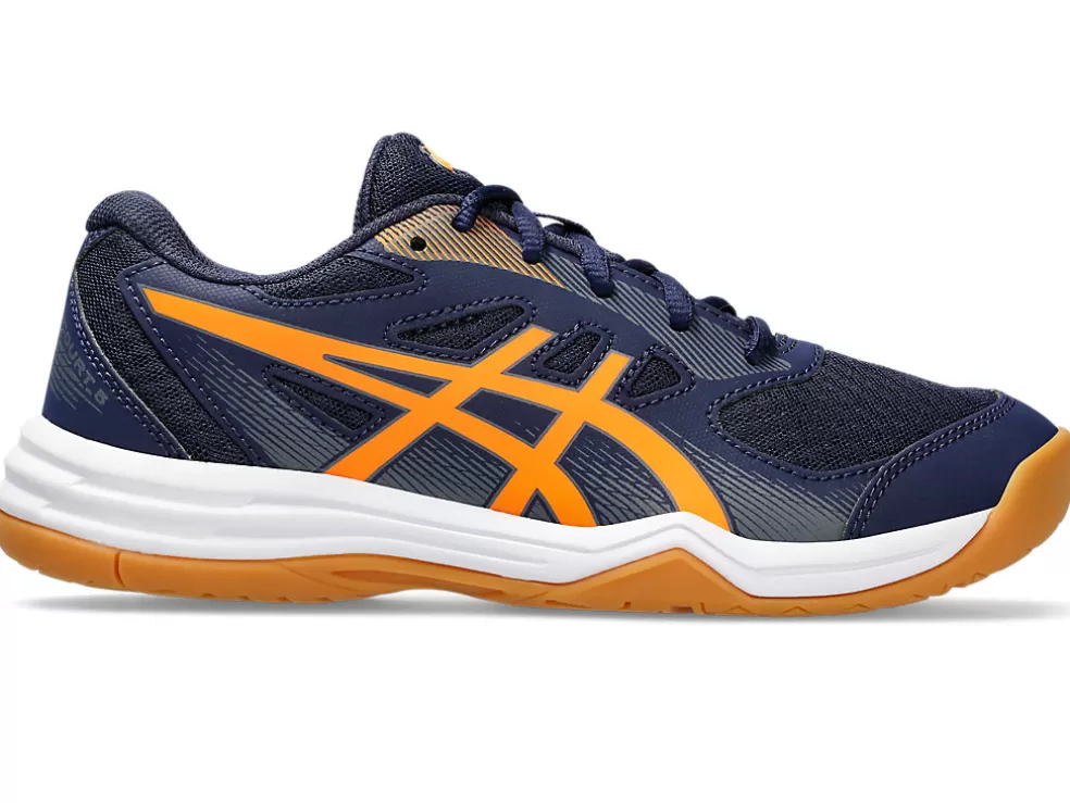 Hot ASICS UPCOURT 5 GRADE SCHOOL Peacoat/Shocking Orange