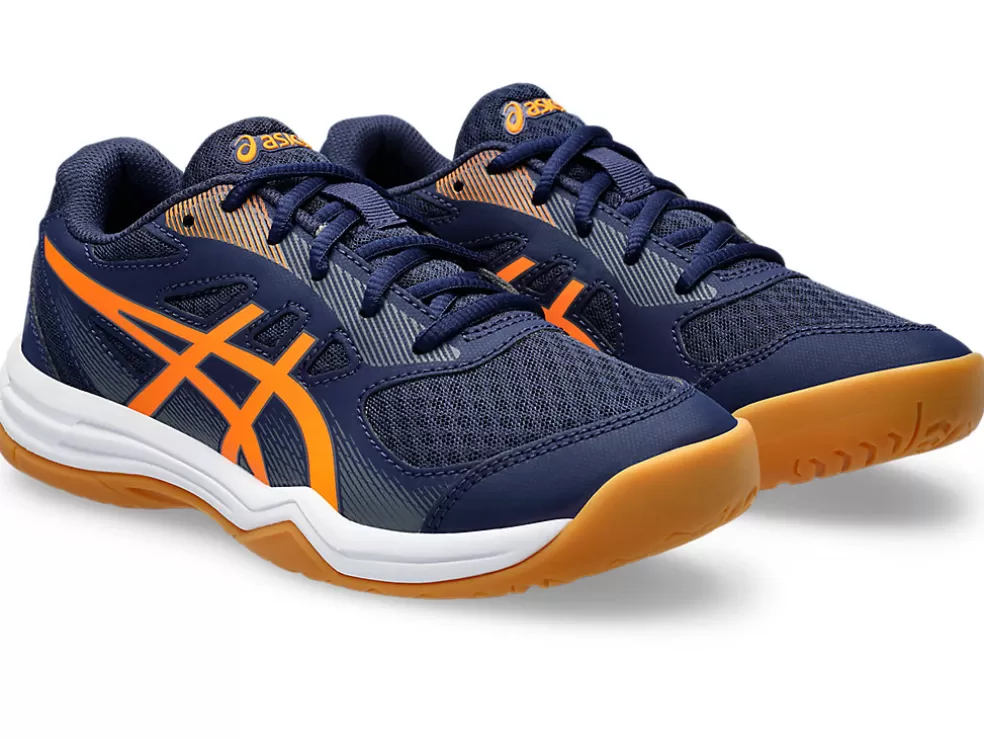 Hot ASICS UPCOURT 5 GRADE SCHOOL Peacoat/Shocking Orange