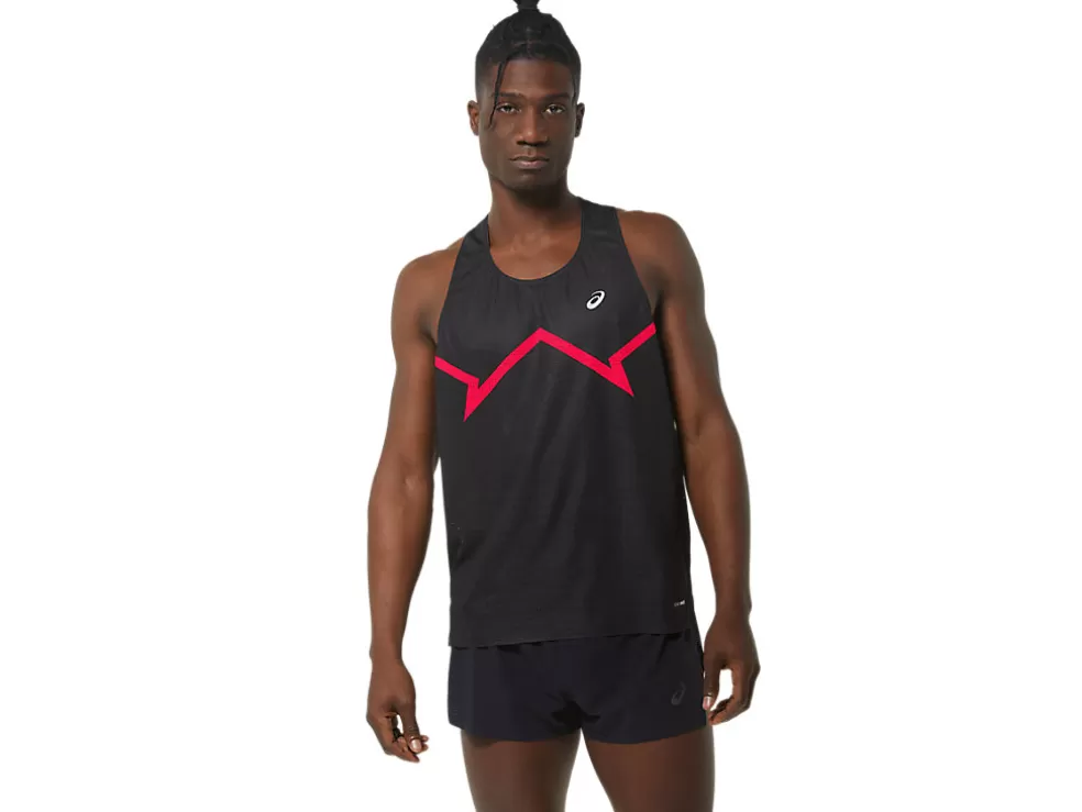 Fashion ASICS VENTILATE ACTIBREEZE GRAPHIC SINGLET Performance Black