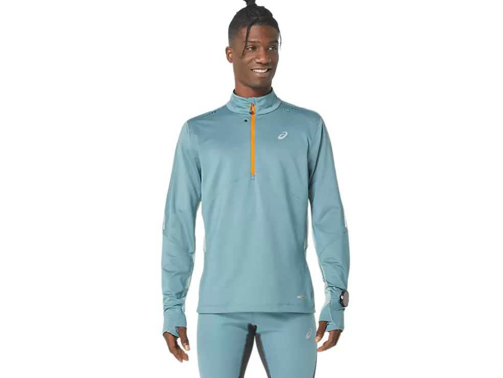 Cheap ASICS WINTER RUN 1/2 ZIP MID LAYER Foggy Teal/Ocean Haze