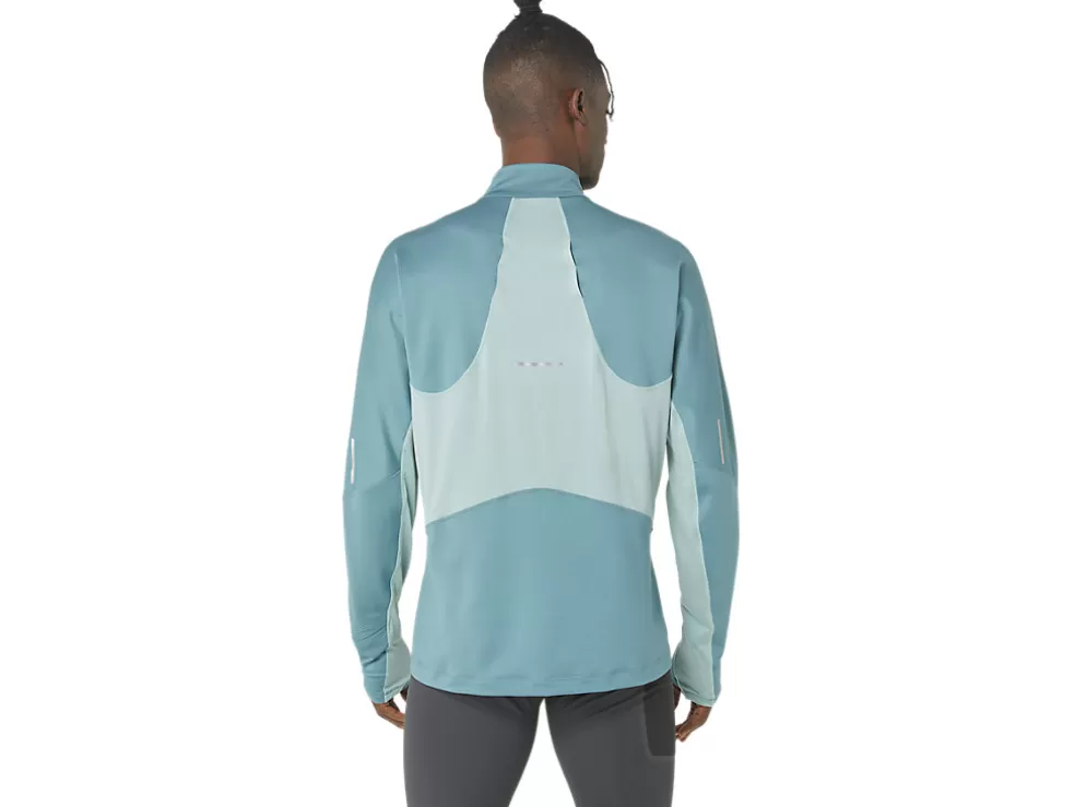 Cheap ASICS WINTER RUN 1/2 ZIP MID LAYER Foggy Teal/Ocean Haze