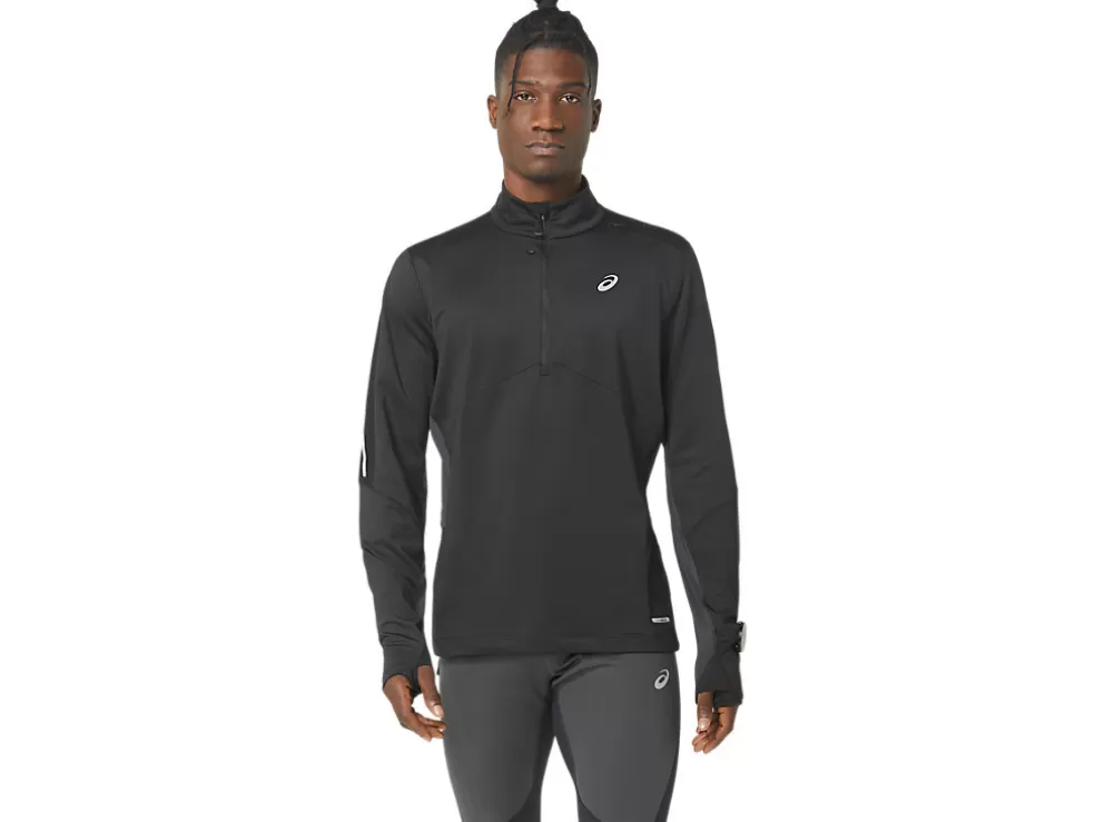 Store ASICS WINTER RUN 1/2 ZIP MID LAYER Performance Black/Graphite Grey