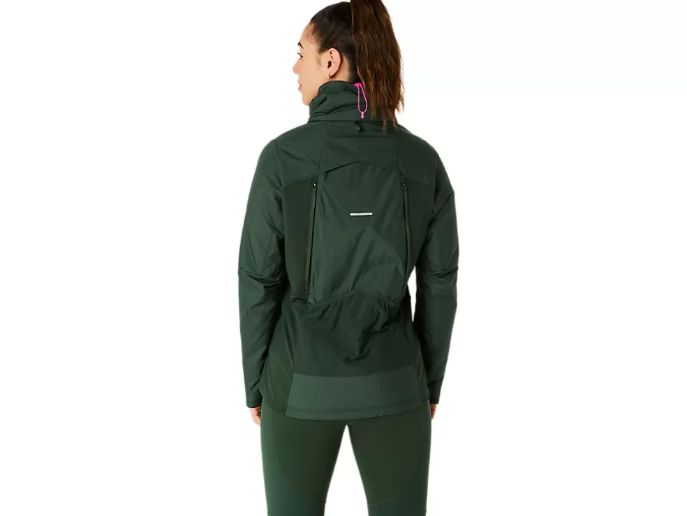 Discount ASICS WINTER RUN JACKET Rain Forest