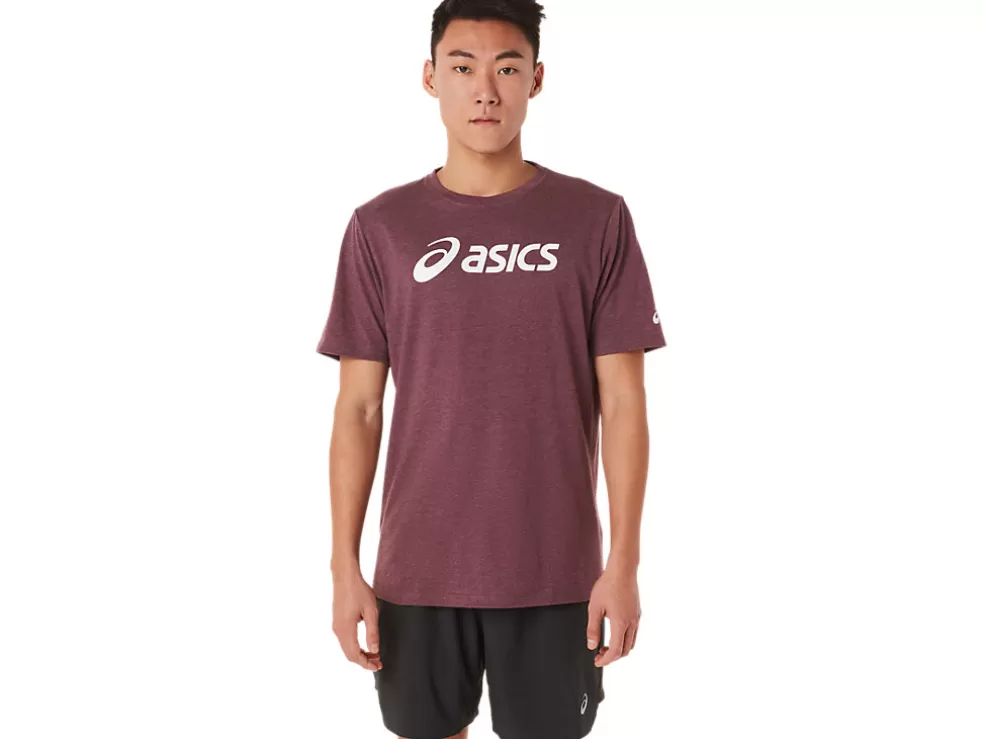 Online ASICS XG SHORT SLEEVE LOCKUP LOGO TEE Deep Mars Heather